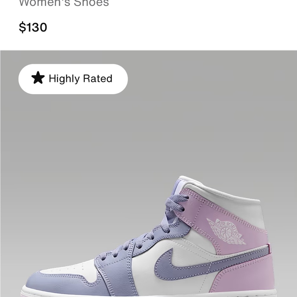 Air Jordan 1 Mid Lavender sold out/girls- women